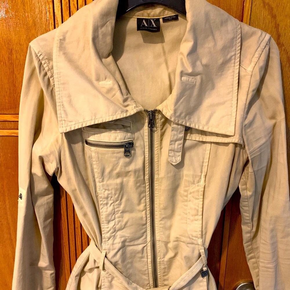 Women AX Armani Exchange Khaki spring Jacket, Size M - Cut is slim